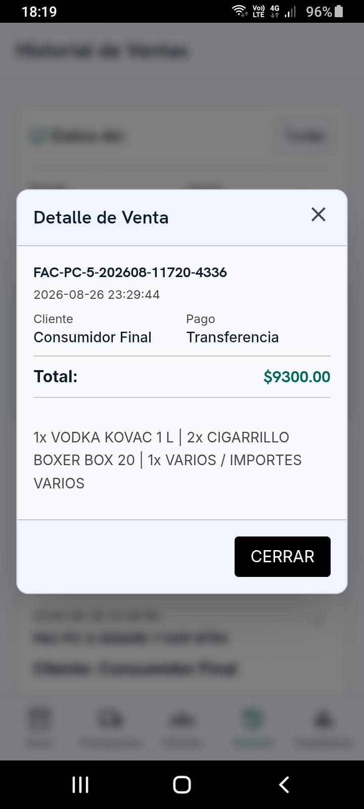Sistema de Gestión y Control de Negocio 4